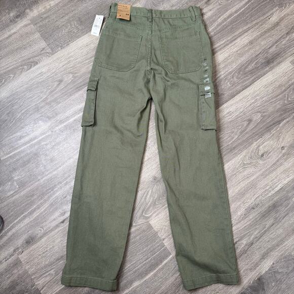 Pacsun stretch dad jeans cargo pants green women’s size 26 - Picture 2 of 7